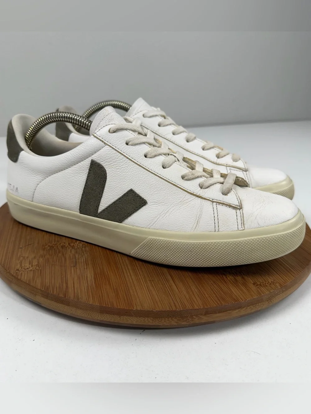Veja Campo “White Khaki” Leather Sneakers